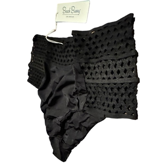 Beach Bunny Hayden High Waist Black Bikini Bottom nwt - Picture 3 of 6